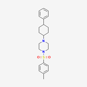 molecular formula C23H30N2O2S B6069872 1-[(4-methylphenyl)sulfonyl]-4-(4-phenylcyclohexyl)piperazine 