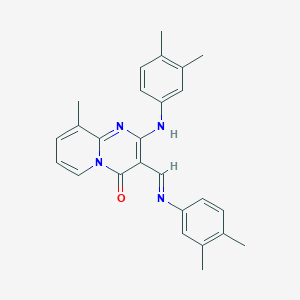 2-[(3,4-dimethylphenyl)amino]-3-{[(3,4-dimethylphenyl)imino]methyl}-9-methyl-4H-pyrido[1,2-a]pyrimidin-4-one