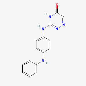 3-[(4-anilinophenyl)amino]-1,2,4-triazin-5(4H)-one