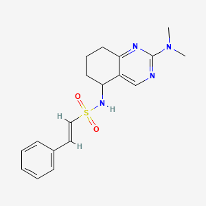 (E)-N-[2-(dimethylamino)-5,6,7,8-tetrahydro-5-quinazolinyl]-2-phenylethylenesulfonamide