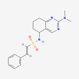 molecular formula C18H22N4O2S B6069897 (E)-N-[2-(dimethylamino)-5,6,7,8-tetrahydro-5-quinazolinyl]-2-phenylethylenesulfonamide 