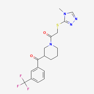 (1-{[(4-methyl-4H-1,2,4-triazol-3-yl)thio]acetyl}-3-piperidinyl)[3-(trifluoromethyl)phenyl]methanone