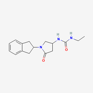 molecular formula C16H21N3O2 B6069906 N-[1-(2,3-dihydro-1H-inden-2-yl)-5-oxo-3-pyrrolidinyl]-N'-ethylurea 