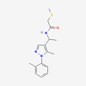 N-{1-[5-methyl-1-(2-methylphenyl)-1H-pyrazol-4-yl]ethyl}-2-(methylthio)acetamide