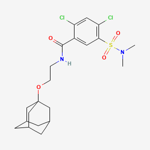 molecular formula C21H28Cl2N2O4S B6069942 N-[2-(1-adamantyloxy)ethyl]-2,4-dichloro-5-[(dimethylamino)sulfonyl]benzamide 