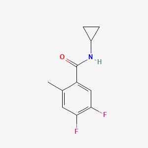molecular formula C11H11F2NO B6069945 N-cyclopropyl-4,5-difluoro-2-methylbenzamide 