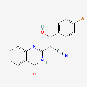 3-(4-bromophenyl)-3-oxo-2-(4-oxo-3,4-dihydro-2(1H)-quinazolinylidene)propanenitrile
