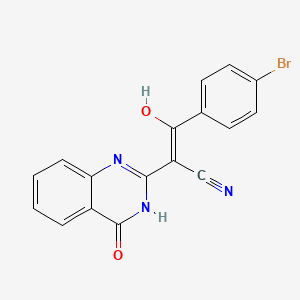 molecular formula C17H10BrN3O2 B6069956 3-(4-bromophenyl)-3-oxo-2-(4-oxo-3,4-dihydro-2(1H)-quinazolinylidene)propanenitrile 