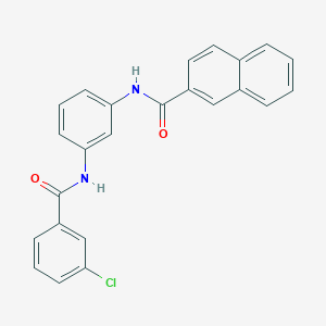 N-{3-[(3-chlorobenzoyl)amino]phenyl}-2-naphthamide