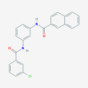 molecular formula C24H17ClN2O2 B6069970 N-{3-[(3-chlorobenzoyl)amino]phenyl}-2-naphthamide 