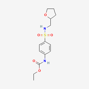 molecular formula C14H20N2O5S B6069984 ethyl (4-{[(tetrahydro-2-furanylmethyl)amino]sulfonyl}phenyl)carbamate 