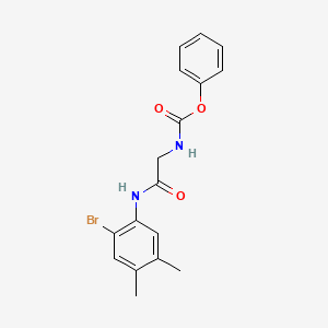 molecular formula C17H17BrN2O3 B6069993 phenyl {2-[(2-bromo-4,5-dimethylphenyl)amino]-2-oxoethyl}carbamate 