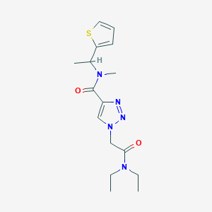 molecular formula C16H23N5O2S B6069995 1-[2-(diethylamino)-2-oxoethyl]-N-methyl-N-[1-(2-thienyl)ethyl]-1H-1,2,3-triazole-4-carboxamide 