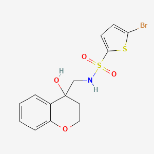 molecular formula C14H14BrNO4S2 B607000 5-溴-N-((4-羟基色满-4-基)甲基)噻吩-2-磺酰胺 CAS No. 1396858-56-2