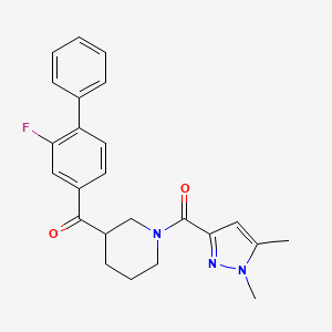 {1-[(1,5-dimethyl-1H-pyrazol-3-yl)carbonyl]-3-piperidinyl}(2-fluoro-4-biphenylyl)methanone