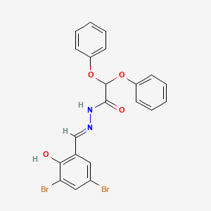 molecular formula C21H16Br2N2O4 B6070018 N'-(3,5-dibromo-2-hydroxybenzylidene)-2,2-diphenoxyacetohydrazide 