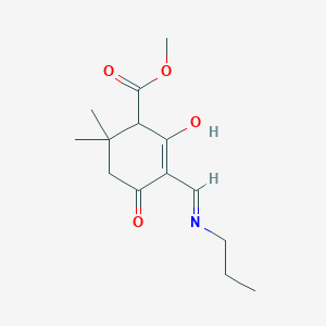 methyl 2,2-dimethyl-4,6-dioxo-5-[(propylamino)methylene]cyclohexanecarboxylate