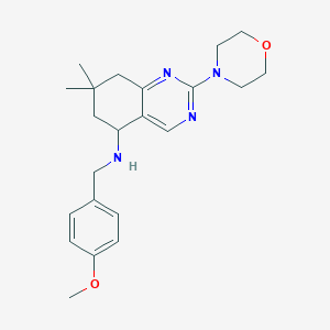 molecular formula C22H30N4O2 B6070100 N-(4-methoxybenzyl)-7,7-dimethyl-2-(4-morpholinyl)-5,6,7,8-tetrahydro-5-quinazolinamine 
