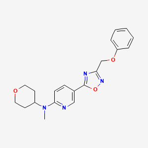 N-methyl-5-[3-(phenoxymethyl)-1,2,4-oxadiazol-5-yl]-N-(tetrahydro-2H-pyran-4-yl)-2-pyridinamine