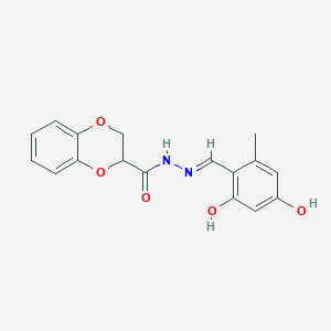 N'-(2,4-dihydroxy-6-methylbenzylidene)-2,3-dihydro-1,4-benzodioxine-2-carbohydrazide