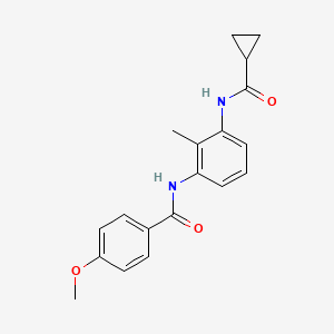 N-{3-[(cyclopropylcarbonyl)amino]-2-methylphenyl}-4-methoxybenzamide