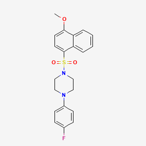 molecular formula C21H21FN2O3S B6070185 1-(4-fluorophenyl)-4-[(4-methoxy-1-naphthyl)sulfonyl]piperazine 