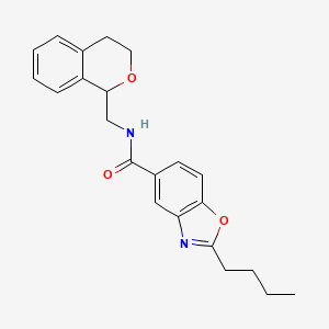 2-butyl-N-(3,4-dihydro-1H-isochromen-1-ylmethyl)-1,3-benzoxazole-5-carboxamide