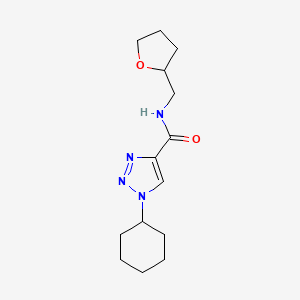 1-cyclohexyl-N-(tetrahydro-2-furanylmethyl)-1H-1,2,3-triazole-4-carboxamide