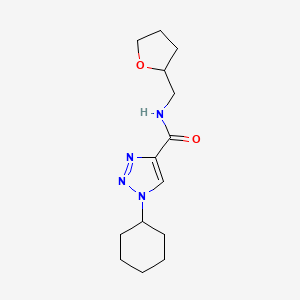 molecular formula C14H22N4O2 B6070198 1-cyclohexyl-N-(tetrahydro-2-furanylmethyl)-1H-1,2,3-triazole-4-carboxamide 