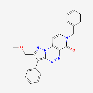 molecular formula C23H19N5O2 B6070200 7-benzyl-2-(methoxymethyl)-3-phenylpyrazolo[5,1-c]pyrido[4,3-e][1,2,4]triazin-6(7H)-one 