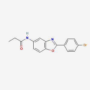 N-[2-(4-bromophenyl)-1,3-benzoxazol-5-yl]propanamide