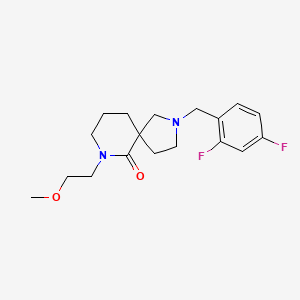 molecular formula C18H24F2N2O2 B6070233 2-(2,4-difluorobenzyl)-7-(2-methoxyethyl)-2,7-diazaspiro[4.5]decan-6-one 