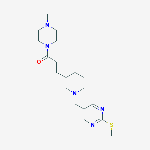 5-({3-[3-(4-methyl-1-piperazinyl)-3-oxopropyl]-1-piperidinyl}methyl)-2-(methylthio)pyrimidine