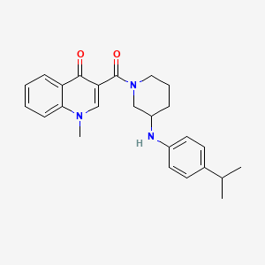 molecular formula C25H29N3O2 B6070299 3-({3-[(4-isopropylphenyl)amino]-1-piperidinyl}carbonyl)-1-methyl-4(1H)-quinolinone 