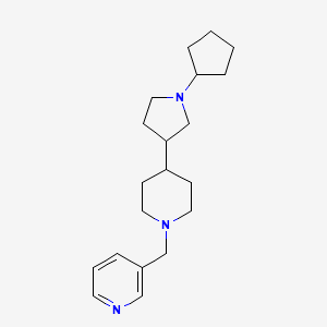 molecular formula C20H31N3 B6070307 3-{[4-(1-cyclopentyl-3-pyrrolidinyl)-1-piperidinyl]methyl}pyridine 