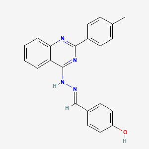 molecular formula C22H18N4O B6070310 4-hydroxybenzaldehyde [2-(4-methylphenyl)-4-quinazolinyl]hydrazone 