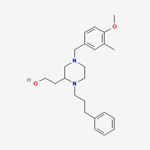 2-[4-(4-methoxy-3-methylbenzyl)-1-(3-phenylpropyl)-2-piperazinyl]ethanol