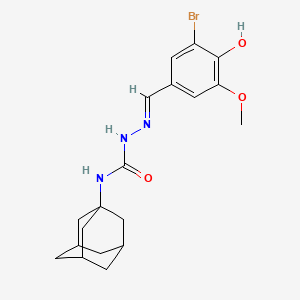 molecular formula C19H24BrN3O3 B6070358 3-bromo-4-hydroxy-5-methoxybenzaldehyde N-1-adamantylsemicarbazone 