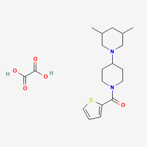 molecular formula C19H28N2O5S B6070363 3,5-dimethyl-1'-(2-thienylcarbonyl)-1,4'-bipiperidine oxalate 