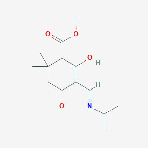 molecular formula C14H21NO4 B6070371 methyl 5-[(isopropylamino)methylene]-2,2-dimethyl-4,6-dioxocyclohexanecarboxylate 