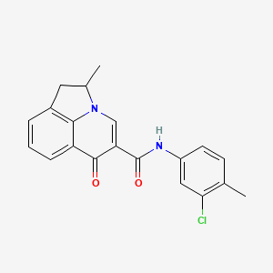 molecular formula C20H17ClN2O2 B6070379 N-(3-chloro-4-methylphenyl)-2-methyl-6-oxo-1,2-dihydro-6H-pyrrolo[3,2,1-ij]quinoline-5-carboxamide 