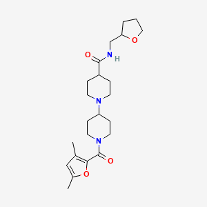 molecular formula C23H35N3O4 B6070393 1'-(3,5-dimethyl-2-furoyl)-N-(tetrahydro-2-furanylmethyl)-1,4'-bipiperidine-4-carboxamide 