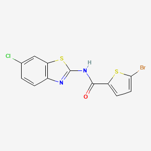 molecular formula C12H6BrClN2OS2 B6070436 5-bromo-N-(6-chloro-1,3-benzothiazol-2-yl)-2-thiophenecarboxamide 