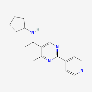 N-{1-[4-methyl-2-(4-pyridinyl)-5-pyrimidinyl]ethyl}cyclopentanamine