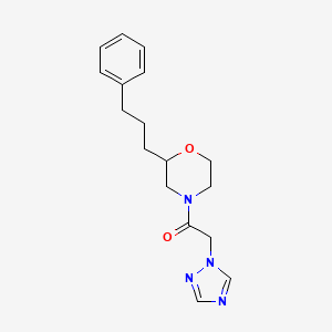 molecular formula C17H22N4O2 B6070443 2-(3-phenylpropyl)-4-(1H-1,2,4-triazol-1-ylacetyl)morpholine 