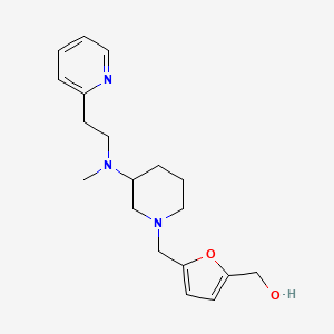 {5-[(3-{methyl[2-(2-pyridinyl)ethyl]amino}-1-piperidinyl)methyl]-2-furyl}methanol