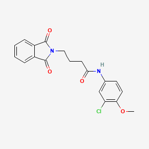 molecular formula C19H17ClN2O4 B6070459 N-(3-chloro-4-methoxyphenyl)-4-(1,3-dioxo-1,3-dihydro-2H-isoindol-2-yl)butanamide 
