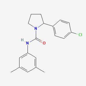 molecular formula C19H21ClN2O B6070489 2-(4-chlorophenyl)-N-(3,5-dimethylphenyl)-1-pyrrolidinecarboxamide 