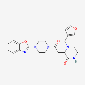 3-{2-[4-(1,3-benzoxazol-2-yl)-1-piperazinyl]-2-oxoethyl}-4-(3-furylmethyl)-2-piperazinone