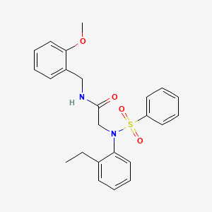 molecular formula C24H26N2O4S B6070525 N~2~-(2-ethylphenyl)-N~1~-(2-methoxybenzyl)-N~2~-(phenylsulfonyl)glycinamide 